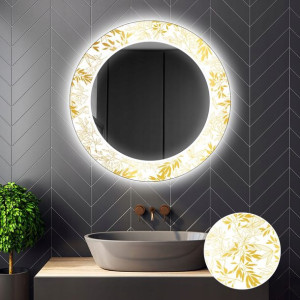 Lustro Okrągłe Dekoracyjne LED 08 60x60cm