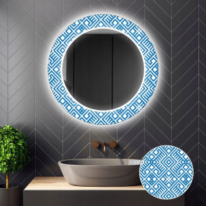 Lustro Okrągłe Dekoracyjne LED 15 80cm