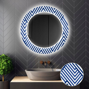 Lustro Okrągłe Dekoracyjne LED 21 70cm