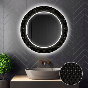 Lustro Okrągłe Dekoracyjne LED 24 100cm