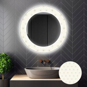 Lustro Okrągłe Dekoracyjne LED 25 70cm