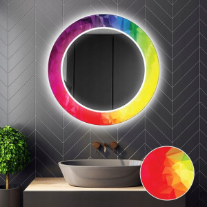 Lustro Okrągłe Dekoracyjne LED 26 60x60cm