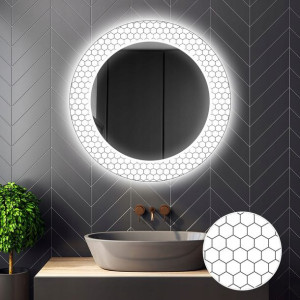Lustro Okrągłe Dekoracyjne LED 31 90cm