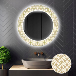 Lustro Okrągłe Dekoracyjne LED 32 80cm