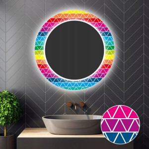 Lustro Okrągłe Dekoracyjne LED 36 90cm