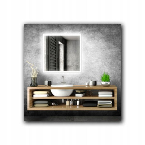 Lustro Podświetlane Quadro Led 12 70x70cm