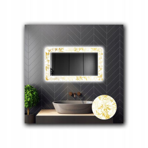 Lustro Łazienkowe Dekoracyjne LED 08 100x70