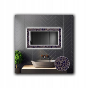 Lustro Łazienkowe Dekoracyjne LED 09 120x80
