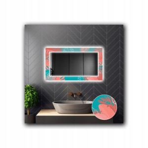 Lustro Łazienkowe Dekoracyjne LED 11 80x60