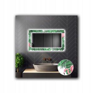 Lustro Łazienkowe Dekoracyjne LED 12 80x60