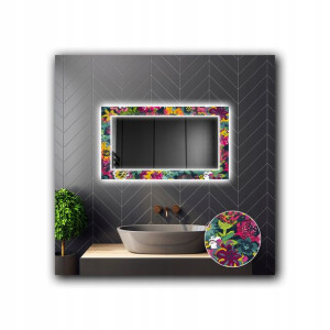 Lustro Łazienkowe Dekoracyjne LED 14 120x80