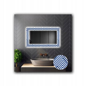 Lustro Łazienkowe Dekoracyjne LED 21 80x60