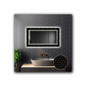 Lustro Łazienkowe Dekoracyjne LED 24 80x60