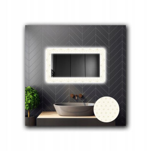 Lustro Łazienkowe Dekoracyjne LED 25 120x80