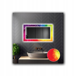 Lustro Łazienkowe Dekoracyjne LED 26 80x60