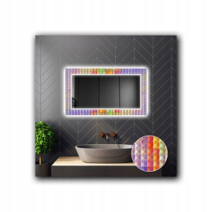 Lustro Łazienkowe Dekoracyjne LED 33 120x80