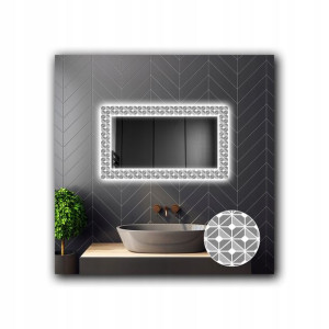Lustro Łazienkowe Dekoracyjne LED 34 80x60