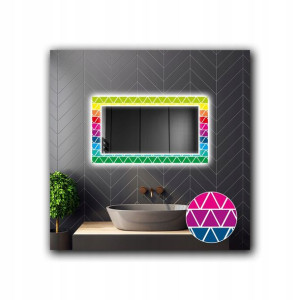 Lustro Łazienkowe Dekoracyjne LED 36 120x80