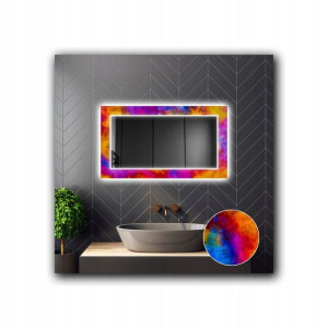 Lustro Łazienkowe Dekoracyjne LED 39 100x70