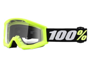 Gogle 100% STRATA MINI YELLOW - żółte szyba przezroczysta