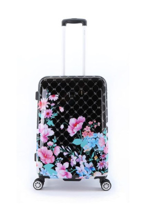 Walizka średnia ELLE Flower czarna