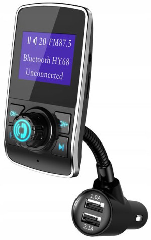 Transmiter FM Bluetooth Ładowarka 2xUSB AMBIENTE