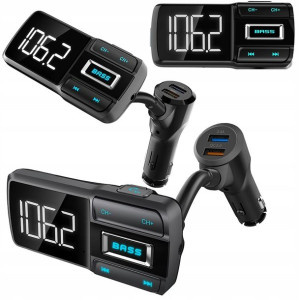 Transmiter Fm Bluetooth 5.0 Ładowarka Szybka Usb