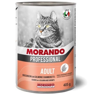 Morando Pro Mokra Karma Dla Kota Kawałki Łosoś z Krewetkami 405 g