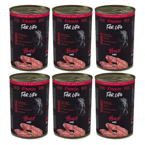 Pakiet Fitmin For Life Beef Pate Karma Dla Dorosłych Psów z Wołowiną 6 x 40