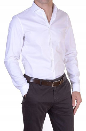 CALVIN KLEIN KOSZULA biała męska slim fit 41