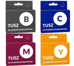 4x Tusz Mwb, 407b 407c 407m 407y, Cmyk