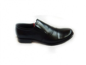 Skorzane BUTY MESKIE szerokie TĘGOSĆ H XX CZERŃ 46