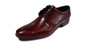 MOSKAŁA skórzane BUTY męskie bordo nr 44