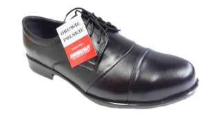 Skorzane BUTY MESKIE szerokie TĘGOSĆ H CZARNY 39