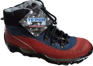 -40% skórzane POlSKIE trekkingi czerwony granat 42