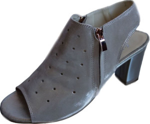 Skórzane sandałki FASHION szerokie teg H złoto 41