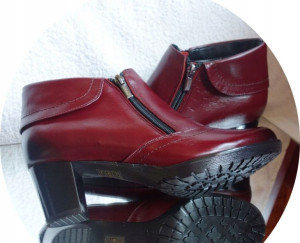 SKÓRZANE BOTKI szerokie tęgośc H OBCAS 6 CM 38