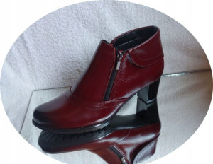SKÓRZANE BOTKI szerokie tęgośc H OBCAS 6 CM 42