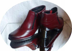 SKÓRZANE BOTKI szerokie tęgośc H OBCAS 6 CM 43