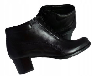 Skórzane Botki Teg G I H Obcas 5,5 Cm 39