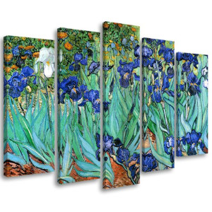 OBRAZ REPRODUKCJA 5 części Irysy Van Gogh 150x100