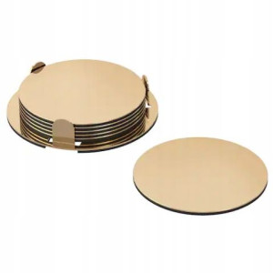 IKEA GLATTIS podstawki ze stojakiem mosiądz