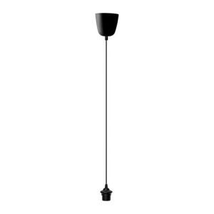 IKEA HEMMA oprawa oprawka z kablem do lampy czarna