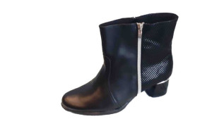 SKÓRZANE botki szeroka kostka cholewka 36 cm 39