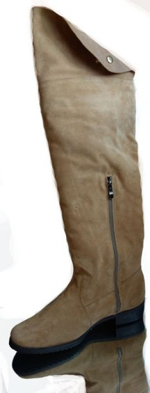-20% skórzane KOZAKI szeroka cholewka aż 44 cm 42