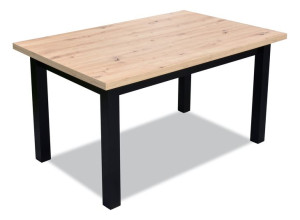 Stół 90x140x210 rozkładany nowoczesny dąb artisan nogi czarne
