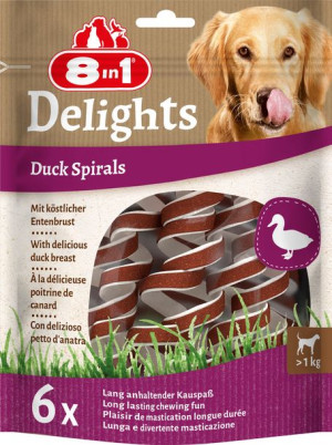 8in1 Przysmak Delights Duck Spirals