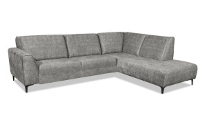 PRAWY Duży szary narożnik LUNA do salonu kanapa narożna sofa rogówka