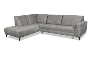 LEWY Duży szary narożnik LUNA do salonu kanapa narożna sofa rogówka