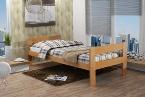 Łóżko drewniane hotelowe 90x200 MUN materac gratis